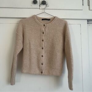 Jenni Kayne Beige Button-Up Sweater